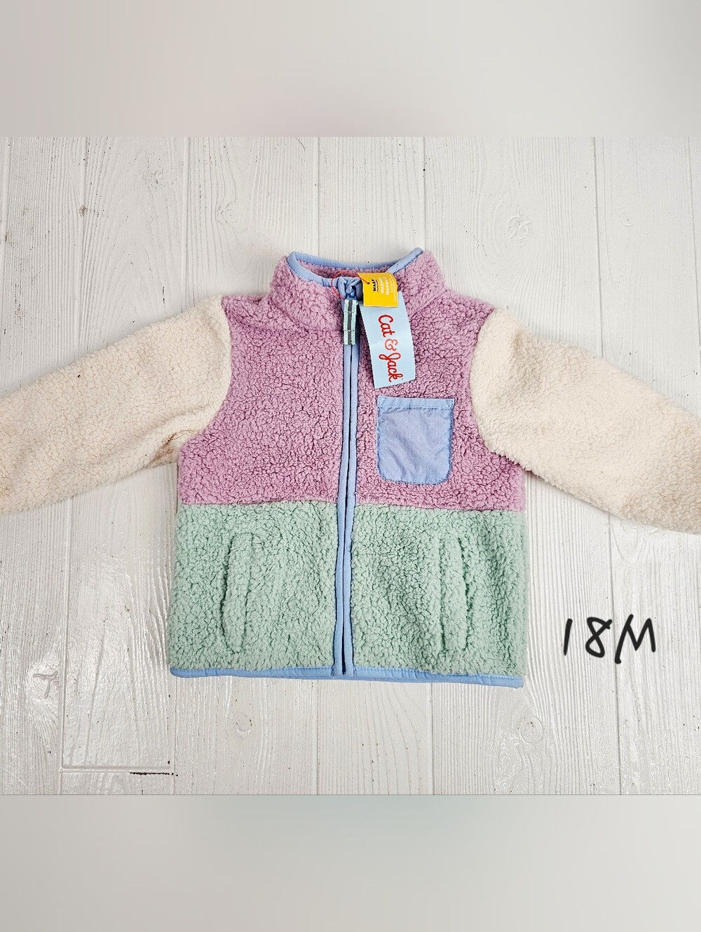 Cat & Jack Fleece Girls Colorblock Jacket